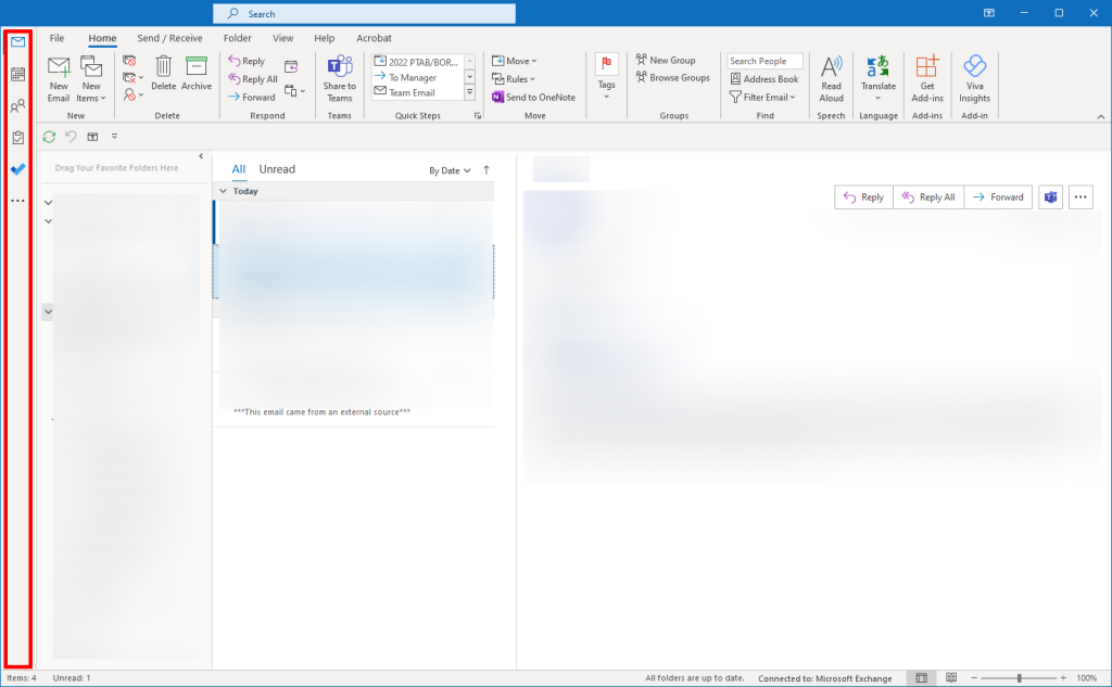 Outlook Navigation Pane Suddenly Moved to the Left Side Business IT